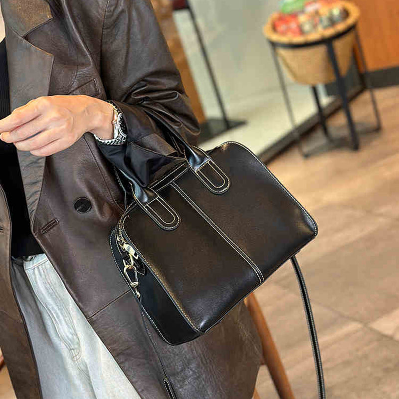 Women's Vegetable Tanning Leather Genuine High-grade First Bags