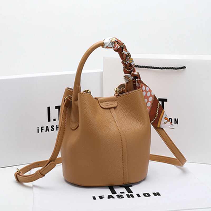 Women's High-grade Western Style Lychee Pattern Mother Shoulder Bags
