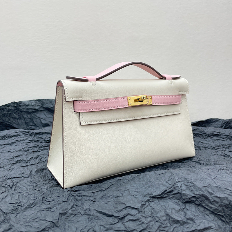 Handmade Wax Line Cowhide Mini Advanced Handbags