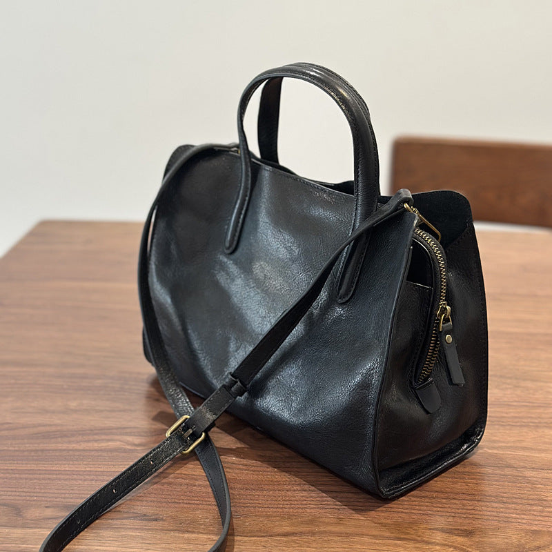 Women's Spring First Layer Cowhide Easy Matching Handbags