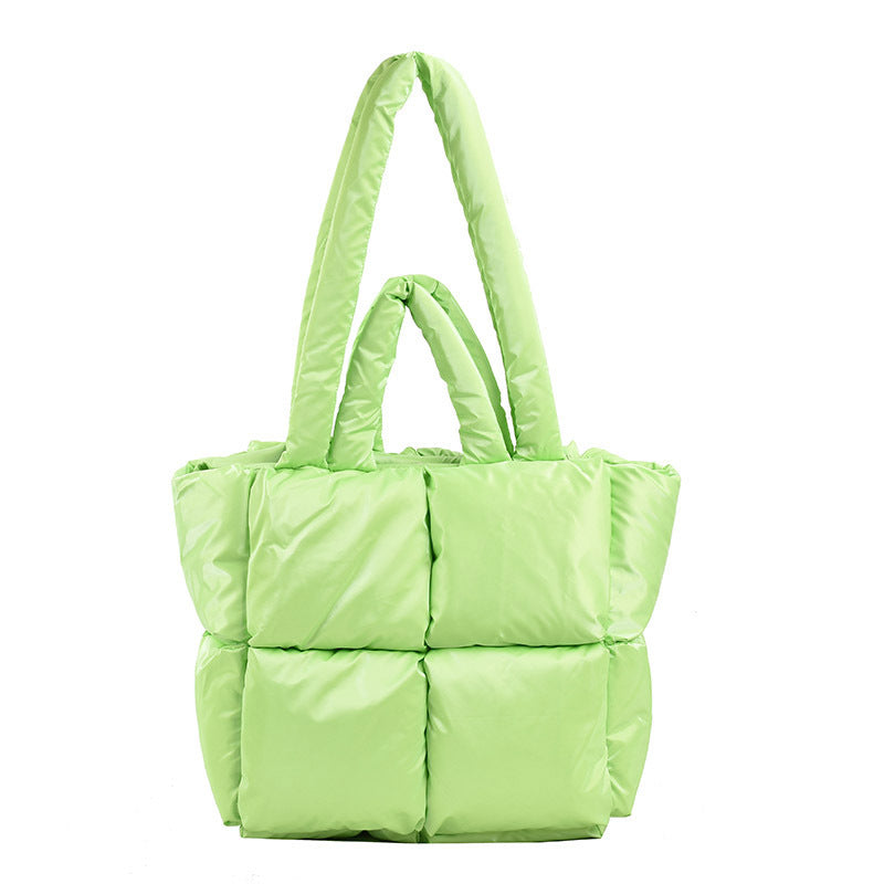 Women's Down Soft Plaid Feeding Cotton Fashion Shoulder Bags