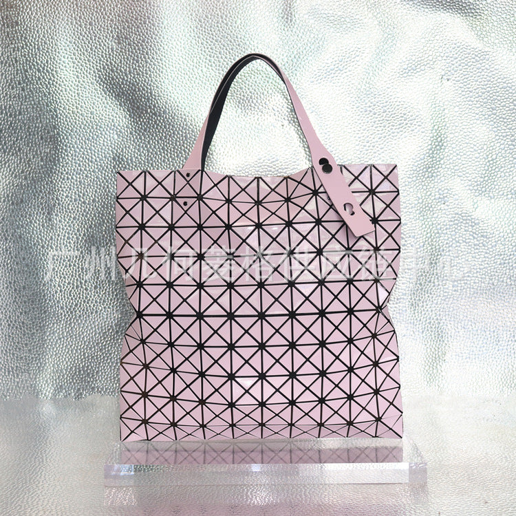 Geometric Diamond Pattern Grid Deformation Portable Shoulder Bags