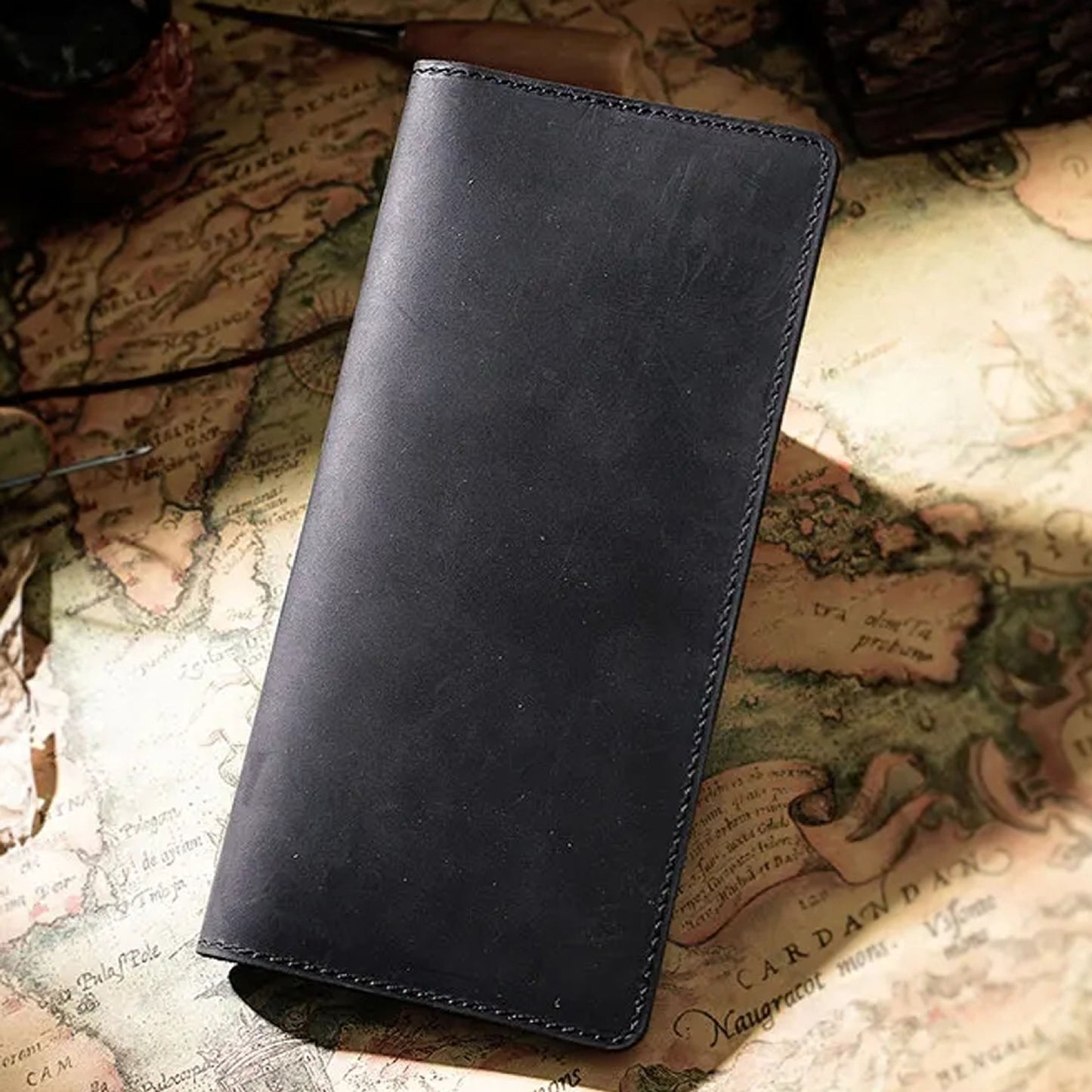 Men's Retro Crazy Horse Leather Genuine Cattlehide Men's Wallets