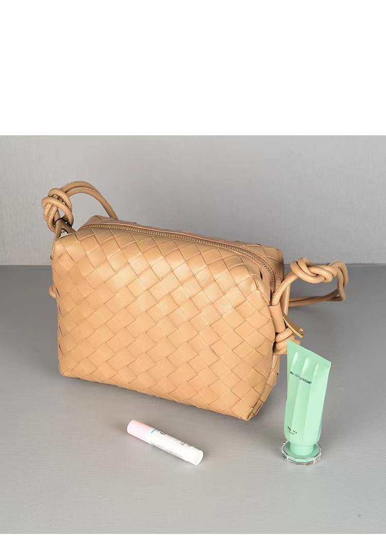 Authentic Leather Weave Fashion Simple Large Shoulder Bags