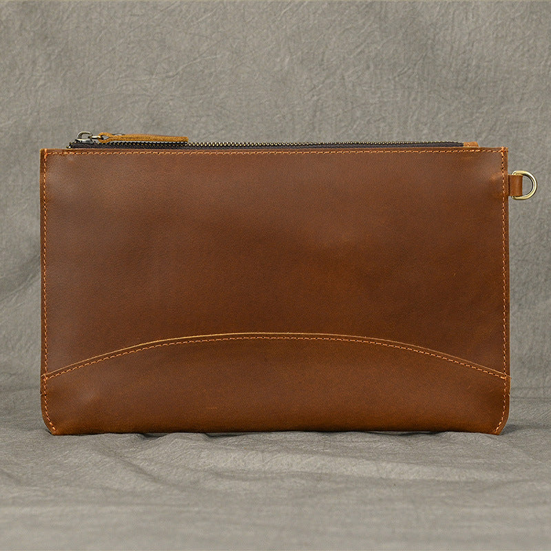 Leather Clutch Large Capacity Genuine Retro Top Layer Men's Wallets
