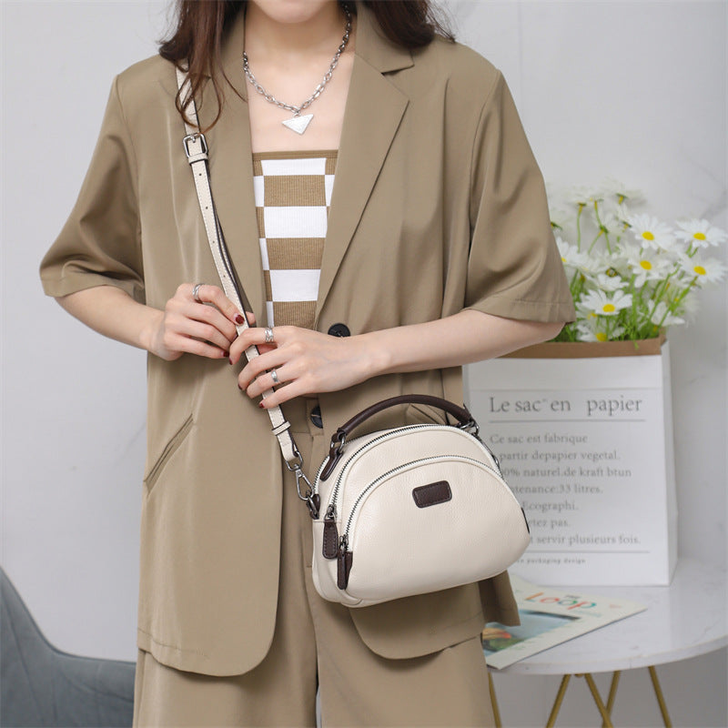 Women's Genuine Leather First Layer Cattlehide Fashion Portable Large Capacity Bags