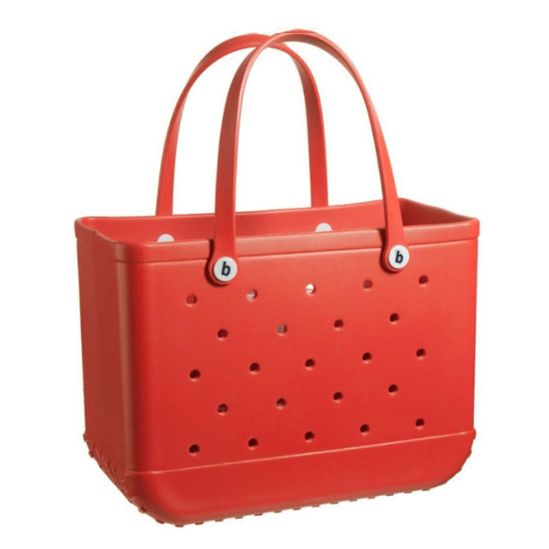 Women's Beach Printed Basket Hole Storage Bags
