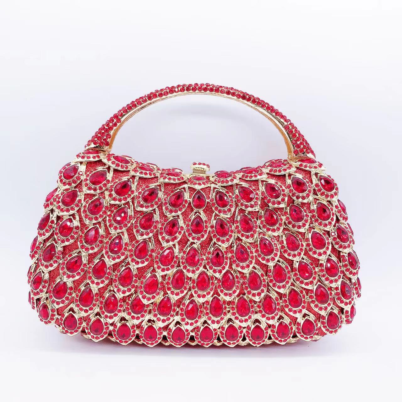Women's Wei Mermaid Order Diamond Hollow Rhinestone Evening Bags