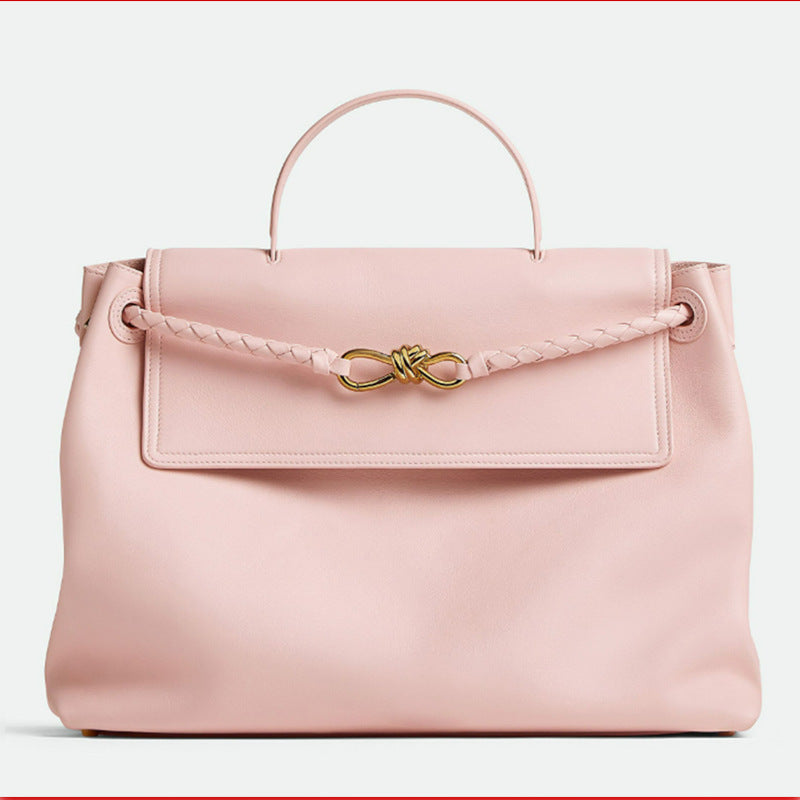 Women's Metal Cord Fastener Old Money Style Handbags