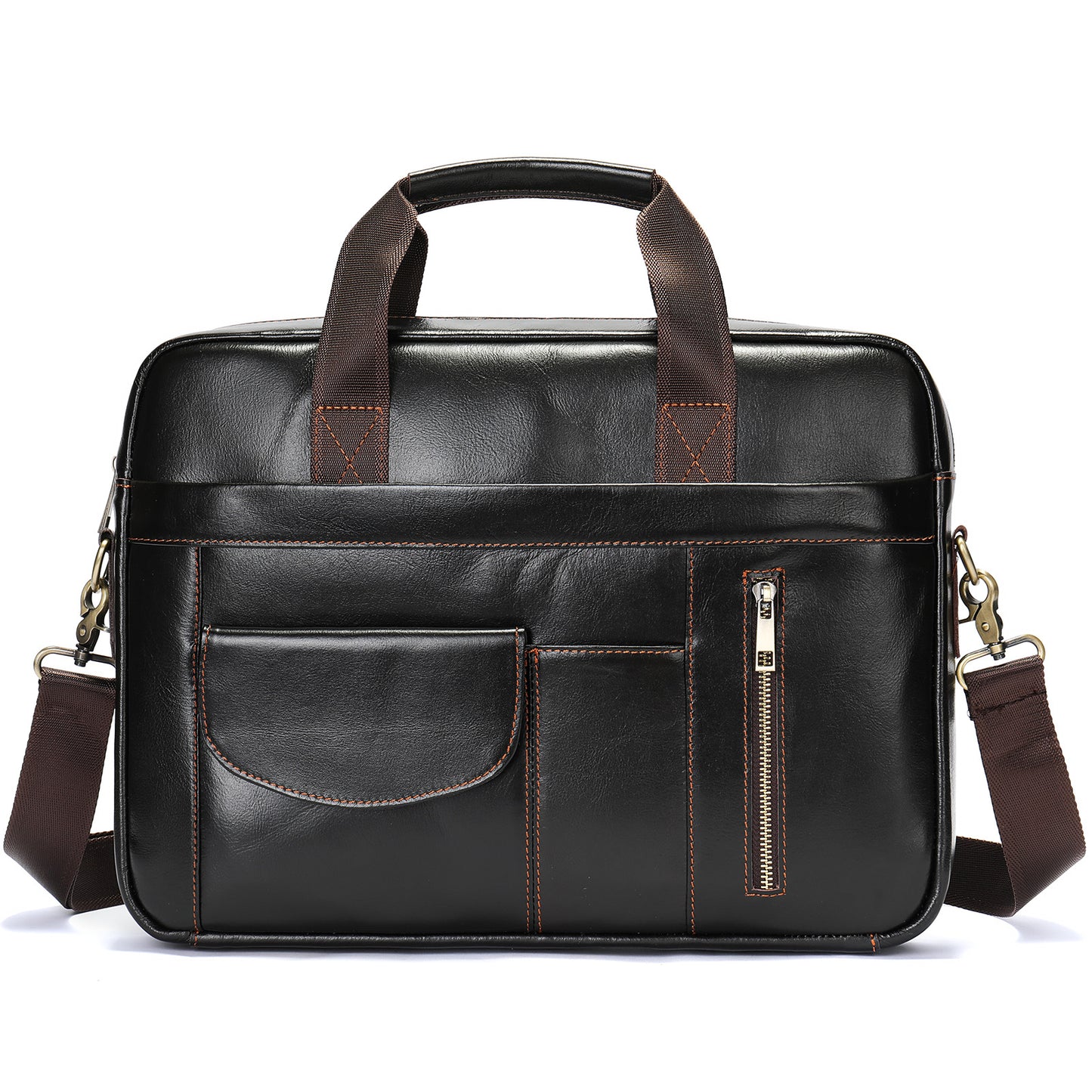 Men's Genuine Leather Retro Lightweight Business Inch Men's Handbags