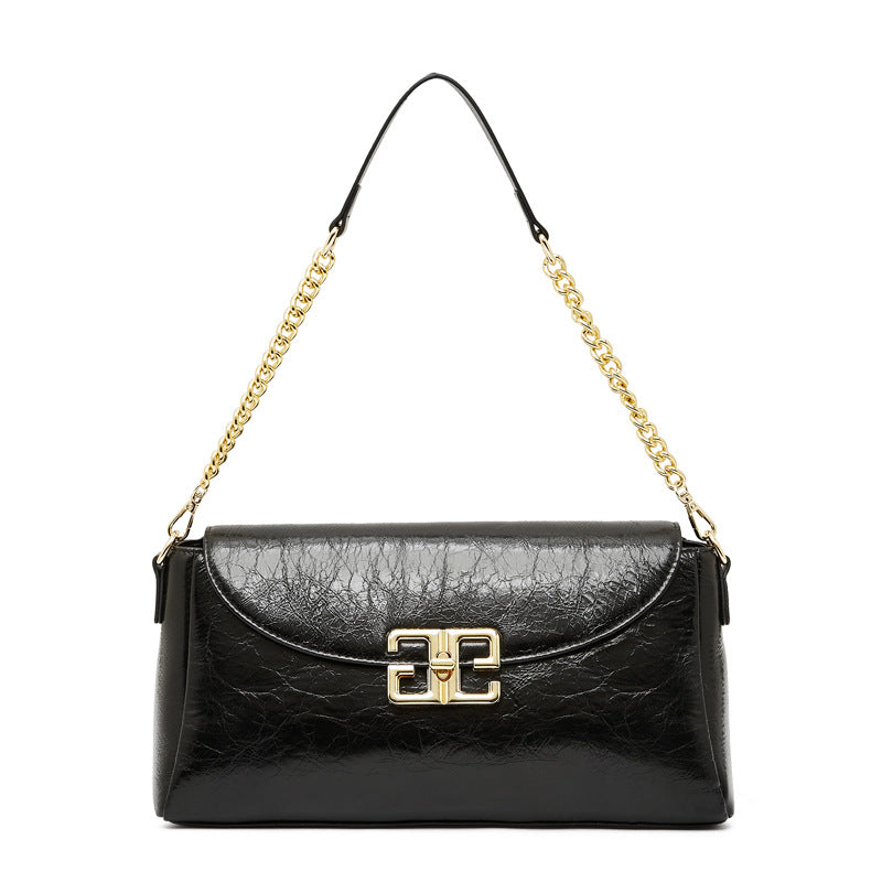 Women's Layer Oil Wax Cowhide Affordable Luxury Fashion Bags