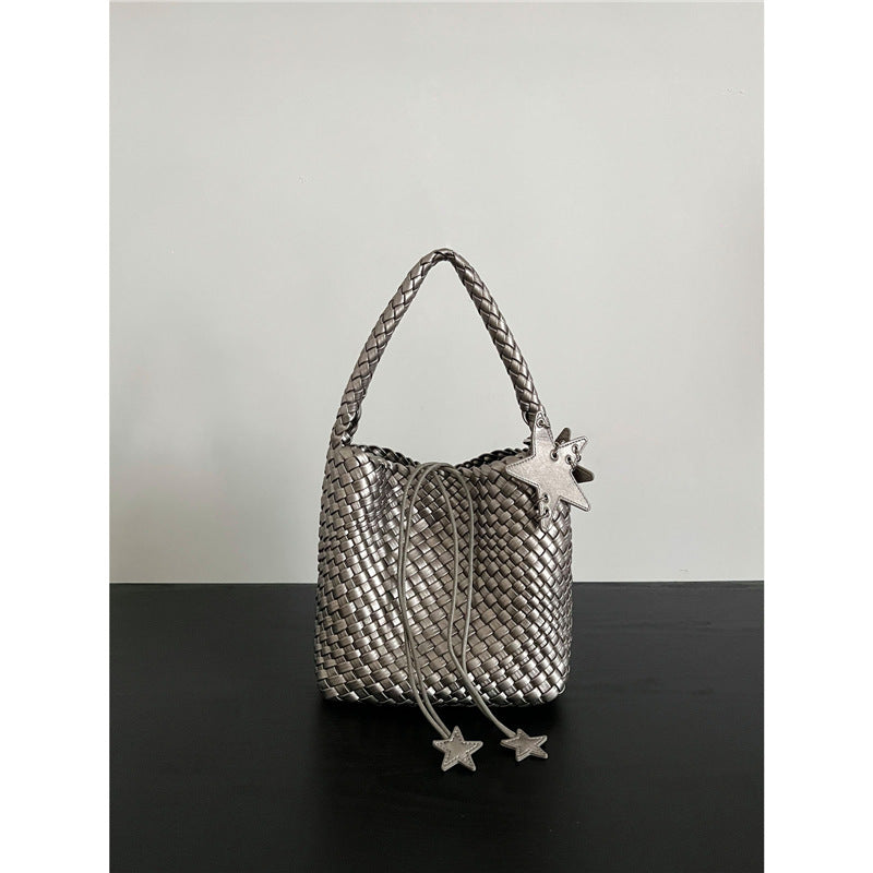 Women's Woven Large Capacity High-grade Hand-held Shoulder Bags