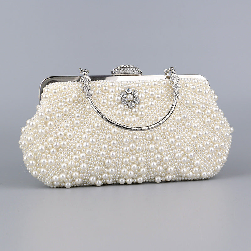 Glamorous Banquet Pearl Clutch Wedding Bridal Evening Bags