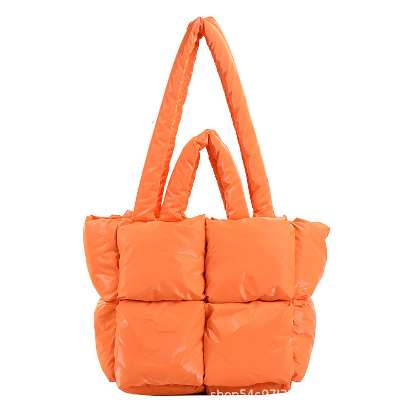 Women's Down Soft Plaid Feeding Cotton Fashion Shoulder Bags