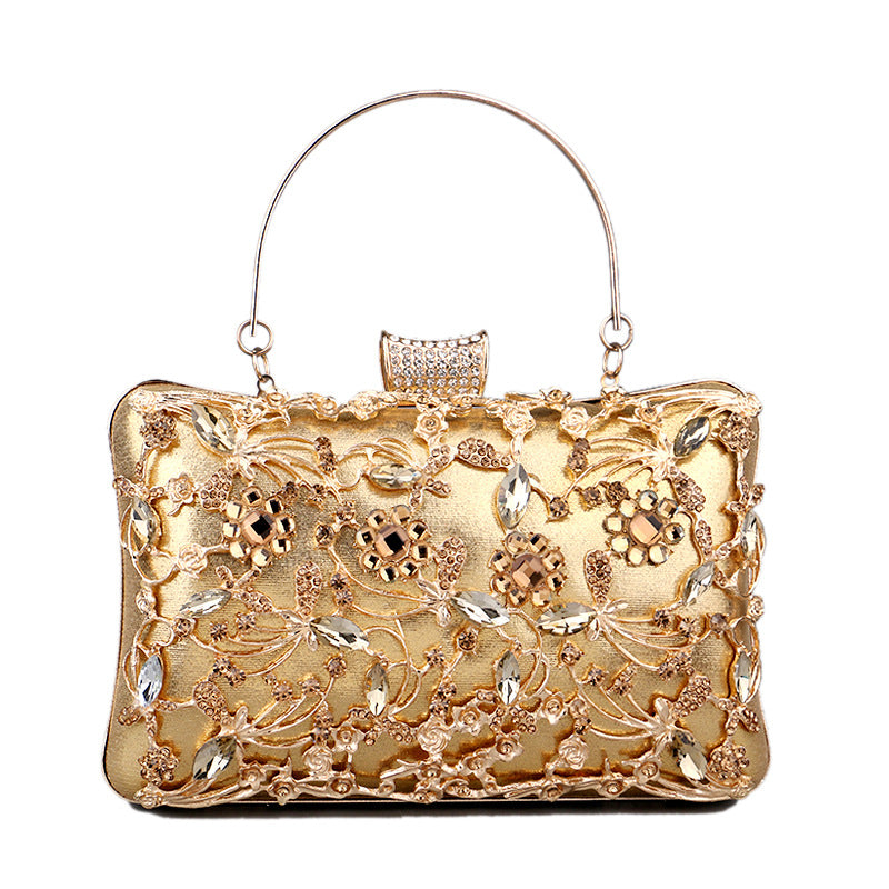 Women's Diamond Retro Banquet Hand Holding All Evening Bags