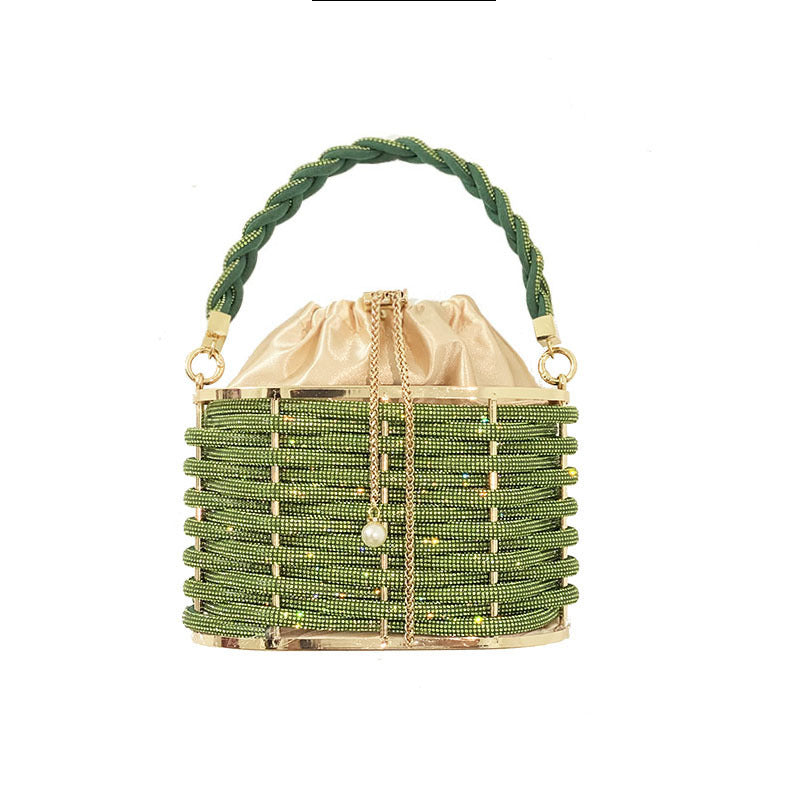 Women's Luxury Fashion Simple Hand-woven Screw Pattern Shoulder Bags