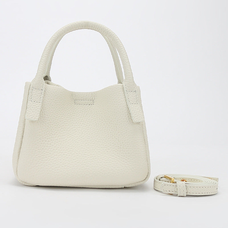 Leather Vegetable Basket Niche High-grade Fashion Bags