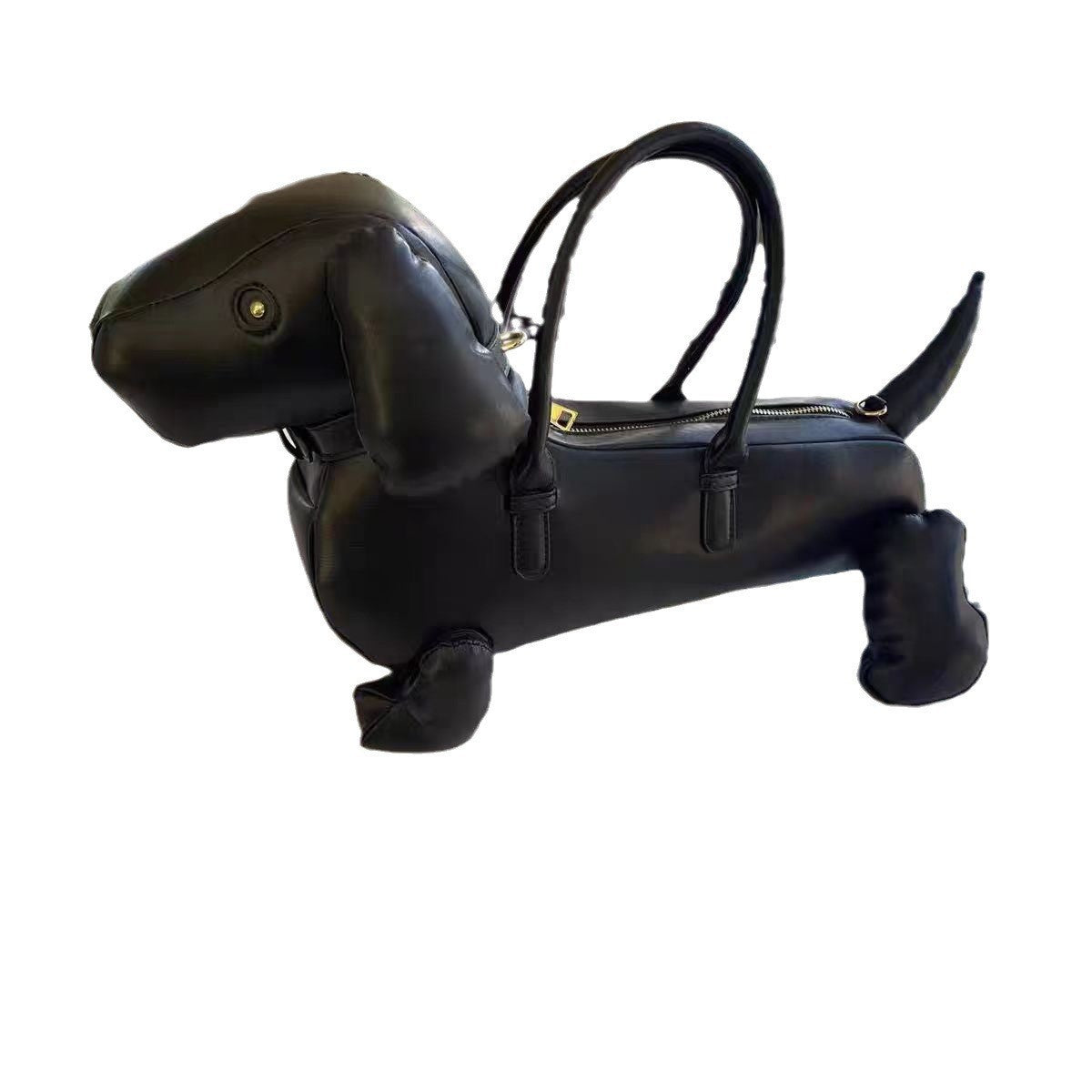 Cute Pet Dog Personalized Creative Black Handbags