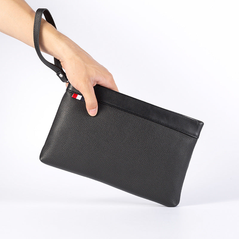 Men's Envelope Genuine Leather Fashion Lichee Pattern Men's Handbags