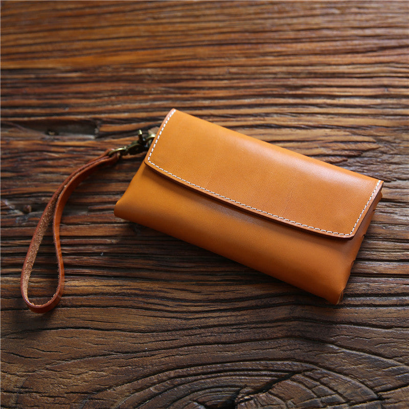 Men's Clutch Long Genuine Leather Large Capacity Mobile Men's Wallets