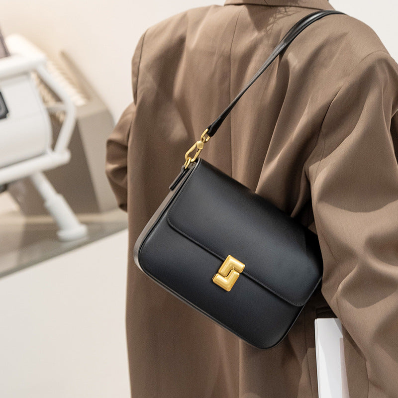 Women's Genuine Leather Light Luxury Minority One Crossbody Bags
