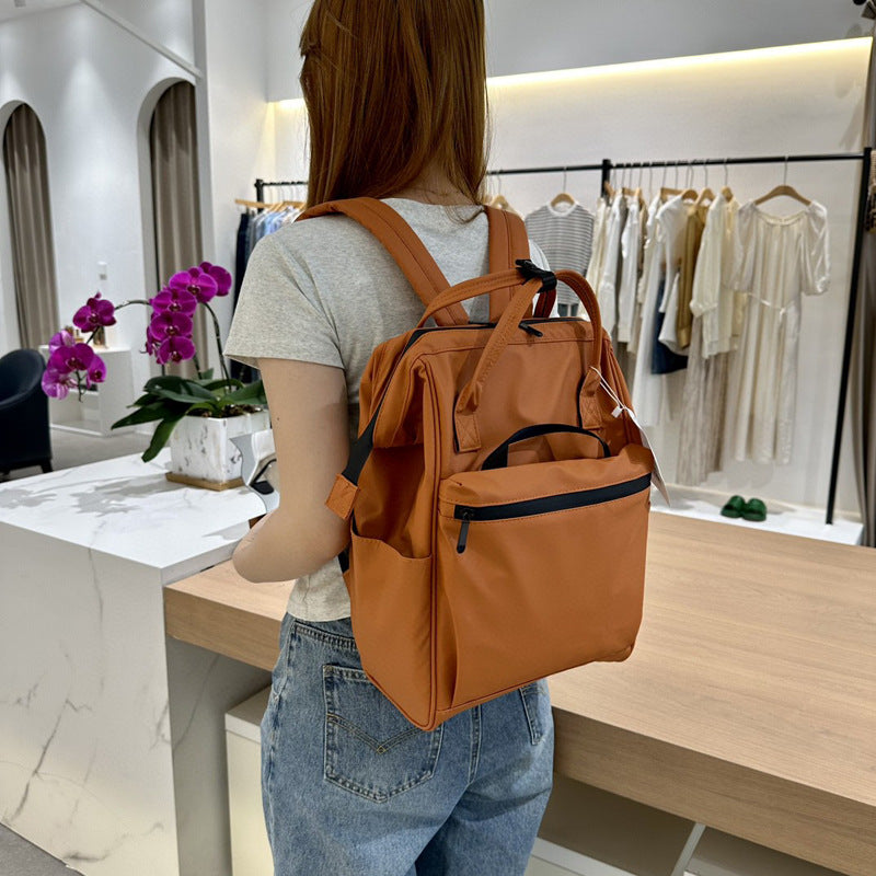 Korean Style Fashion Black Waterproof Commuter Backpacks