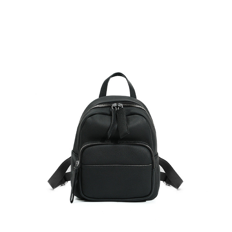 Women's College Portable Computer Lightweight High-grade Leather Backpacks