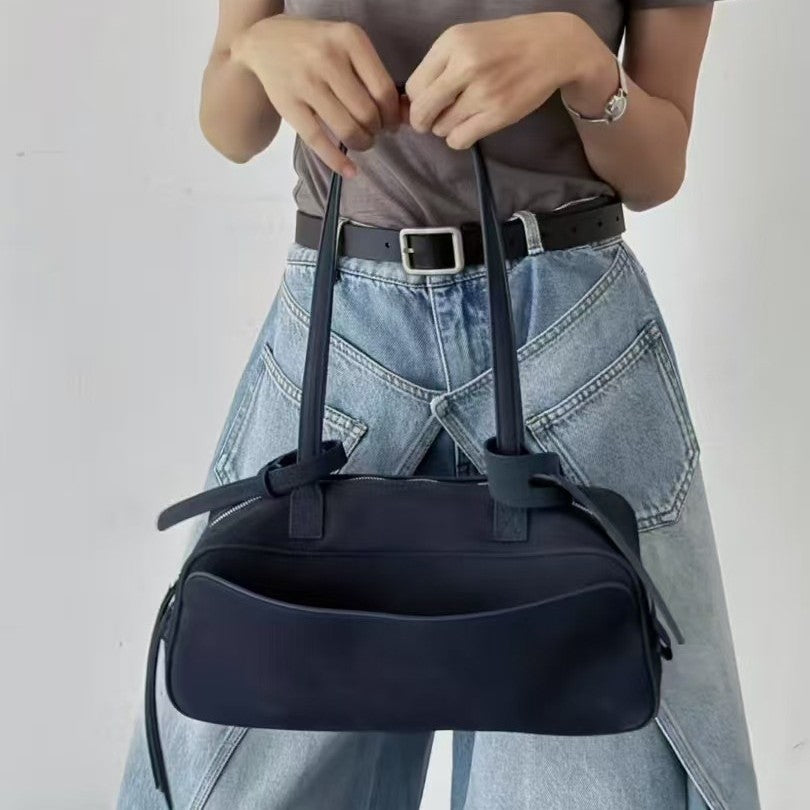 Popular First Layer Cowhide Baguette Underarm Bags