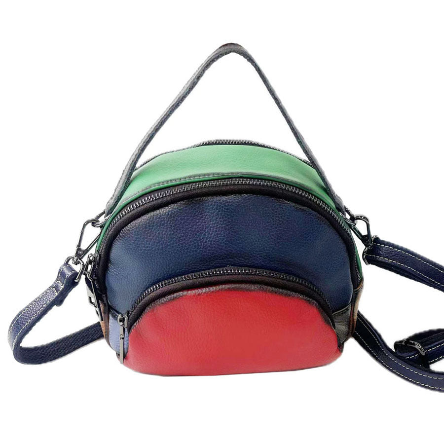 Women's Genuine Leather Spring Cowhide Portable Brushed Bags