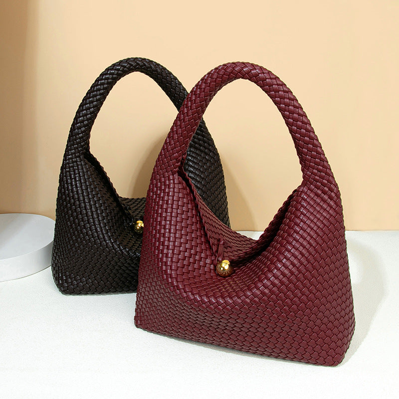 Fashion Large Capacity Hand-woven Dumpling Selenodont Armpit Bags