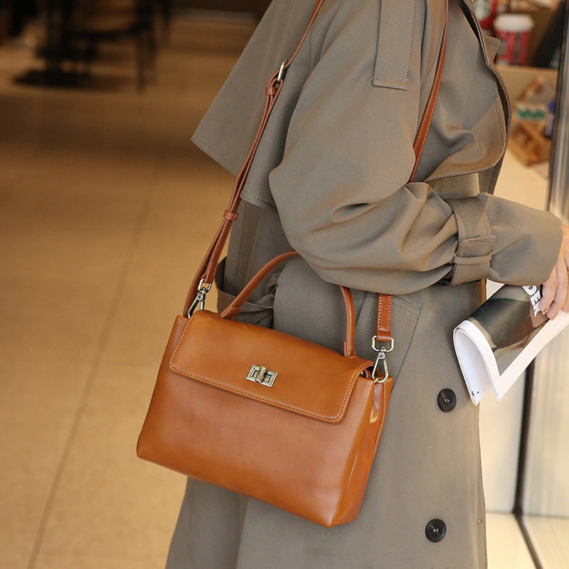Women's Versatile High-grade Fashion Commuter Genuine Leather Shoulder Bags