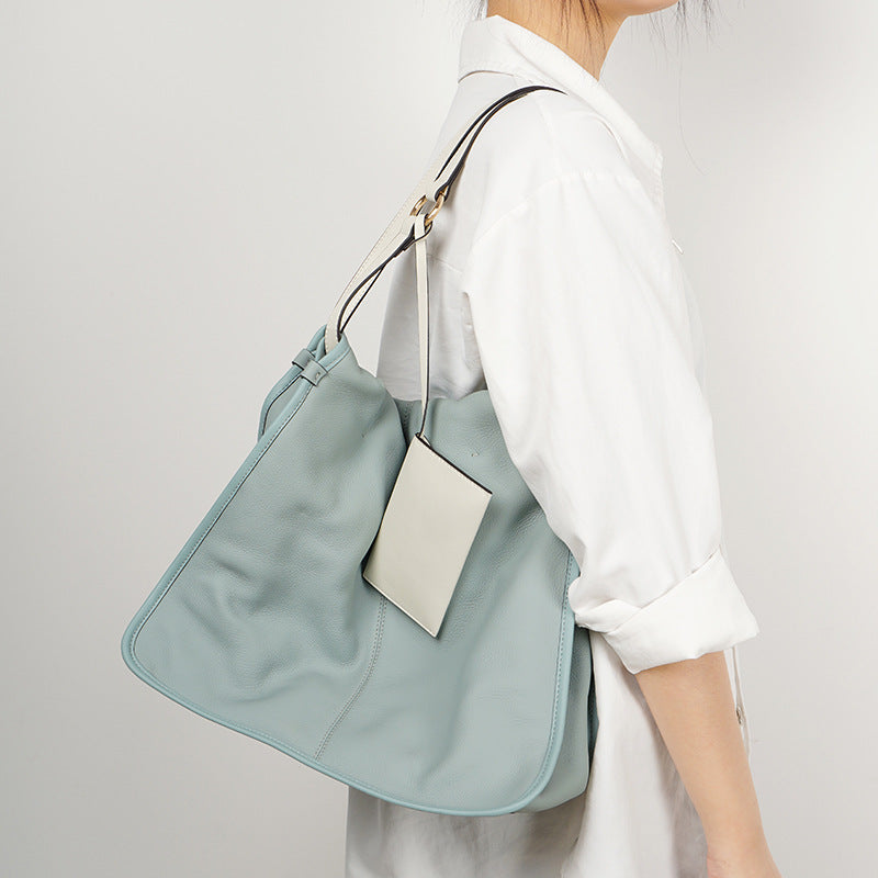 Summer Cowhide Female Light Luxury Minority Shoulder Bags
