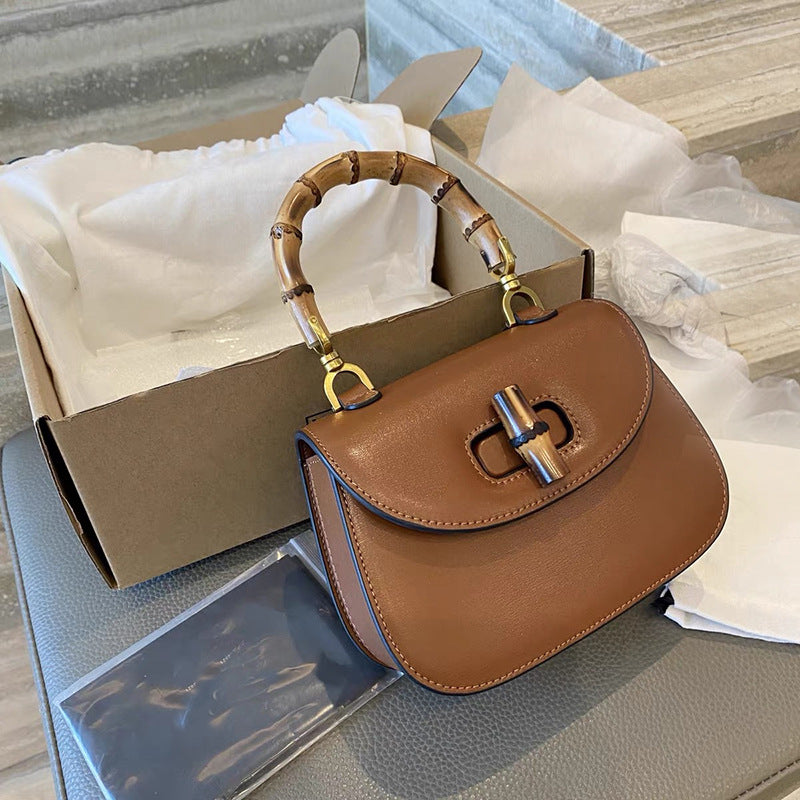 Women's High-grade Bamboo Joint Saddle Fashion Shoulder Bags