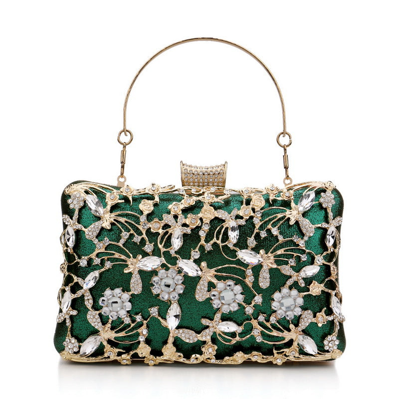 Women's Inlaid With Diamond Dinner Fashion Party Evening Bags