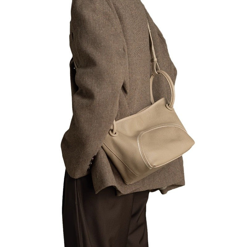 Women's Winter Niche Commuter Basket Portable Soft Handbags