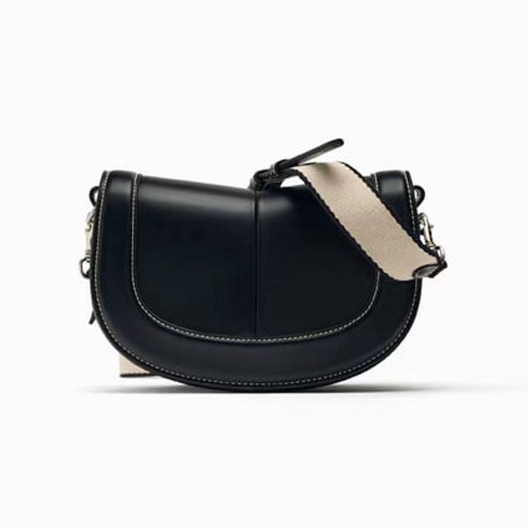 Women's Spanish Saddle Magnetic Snap Flap Thread Crossbody Bags