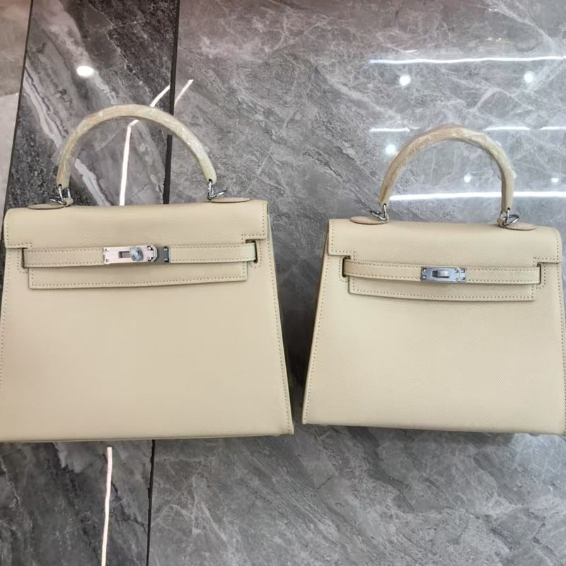 Women's Palm Print Second Generation Kelly Cowhide Handbags