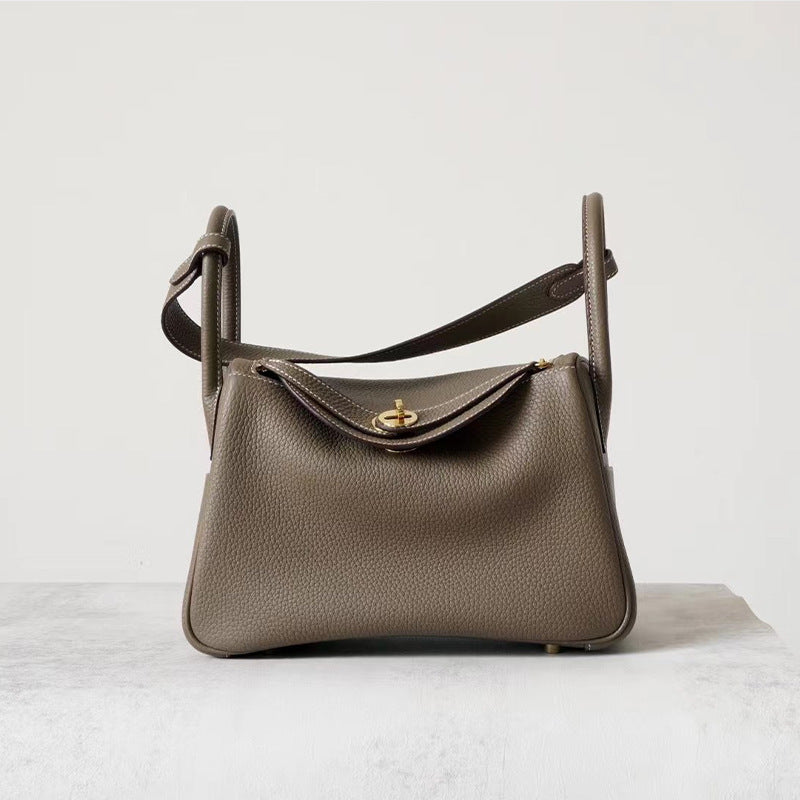 Women's Half Wax Line First Layer Cowhide Lindy Doctor Shoulder Bags