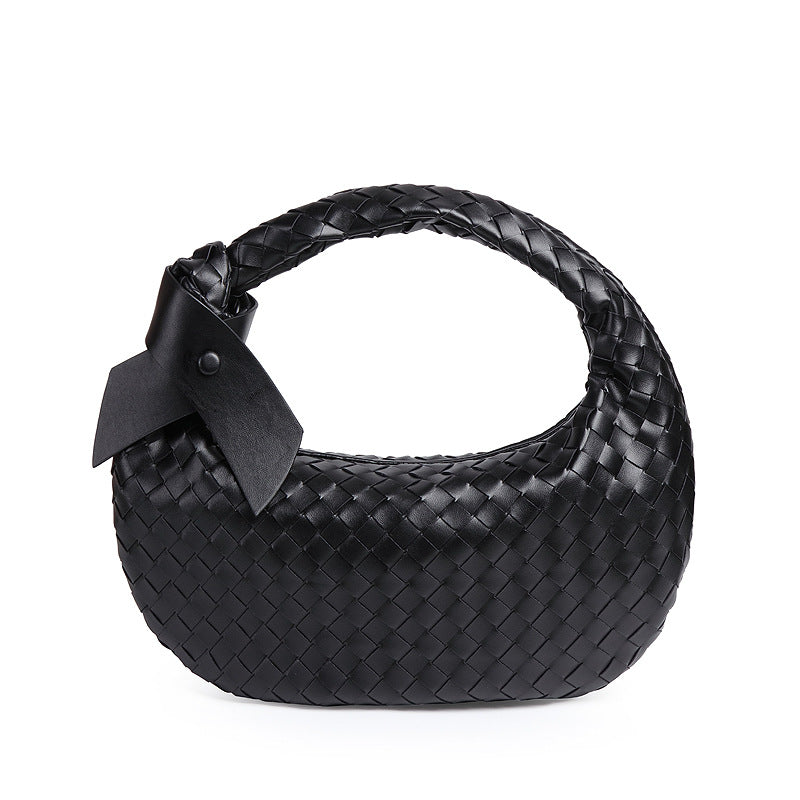 Women's Woven Fashion Knotted Round Large Capacity Handbags