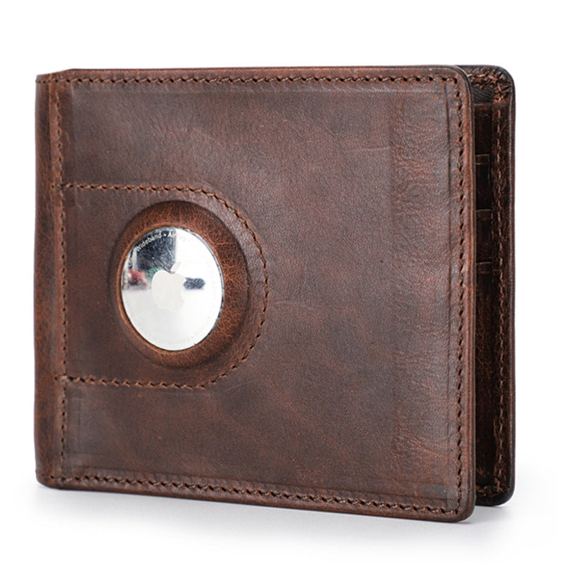 Men's Comfortable Black Angel Swiping Horizontal Men's Wallets