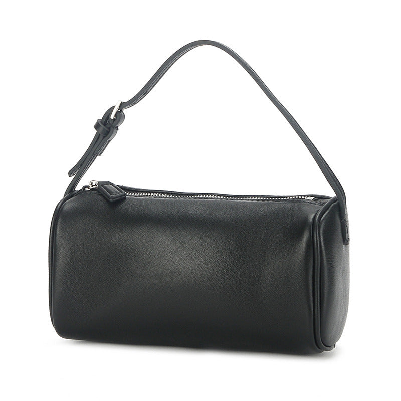 Round High Sense Mini Cowhide One Handbags
