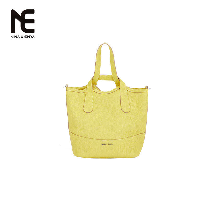 Women's Basket Vegetable Genuine Leather One Shoulder Bags