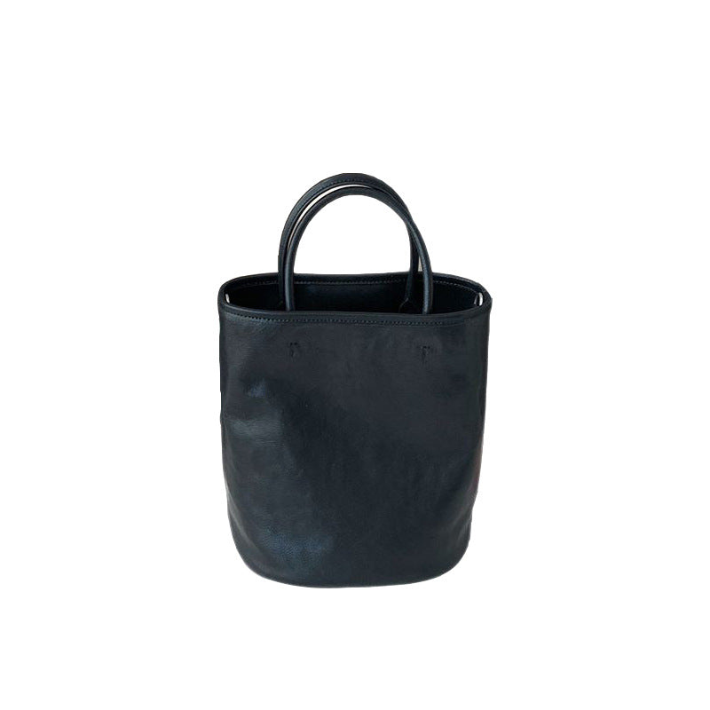 Women's Vegetable Tanning Leather Portable Niche Genuine Handbags