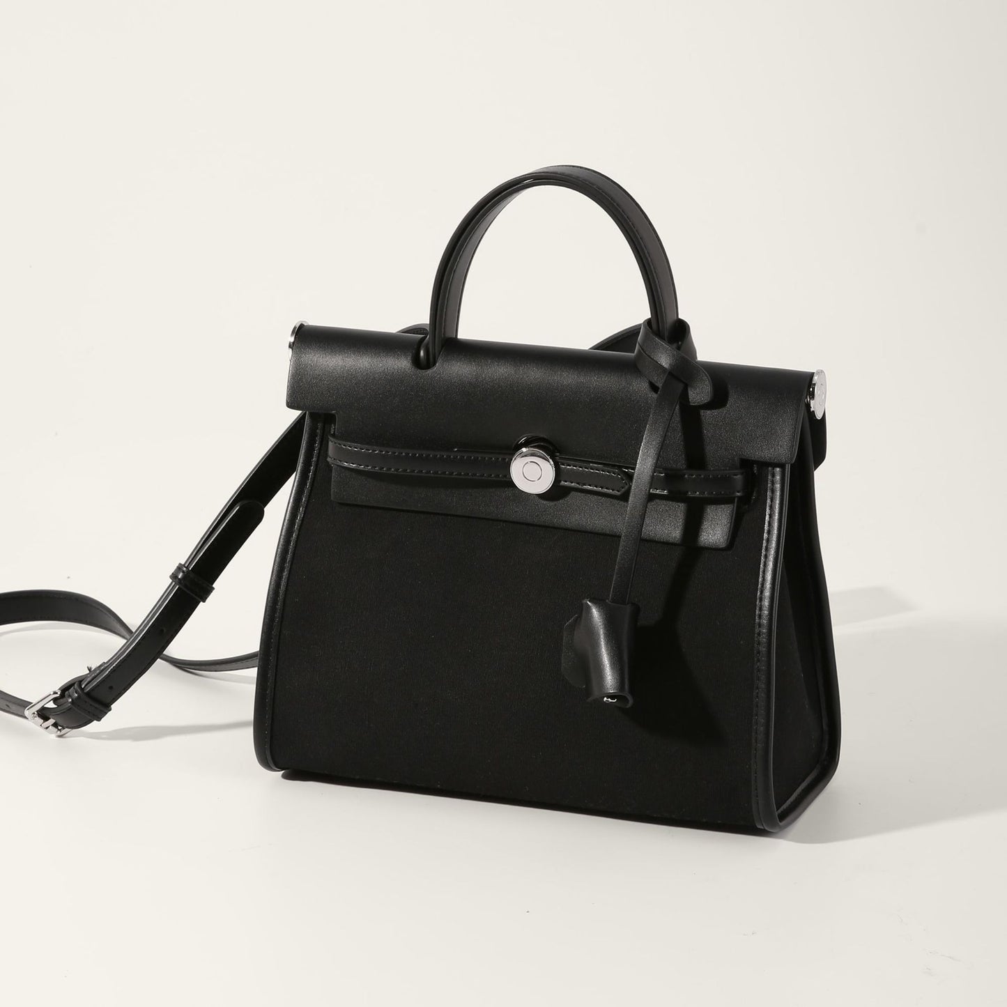 Women's Fashion High-grade Canvas Stitching Kelly Niche Handbags