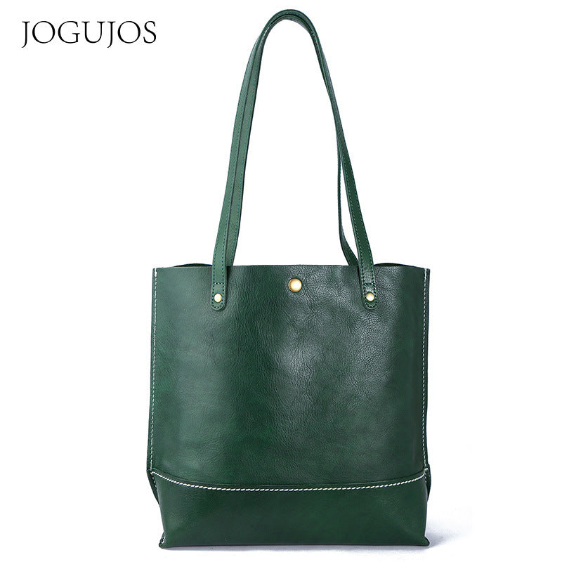 Women's Genuine Leather Large Capacity Versatile Retro Shoulder Bags