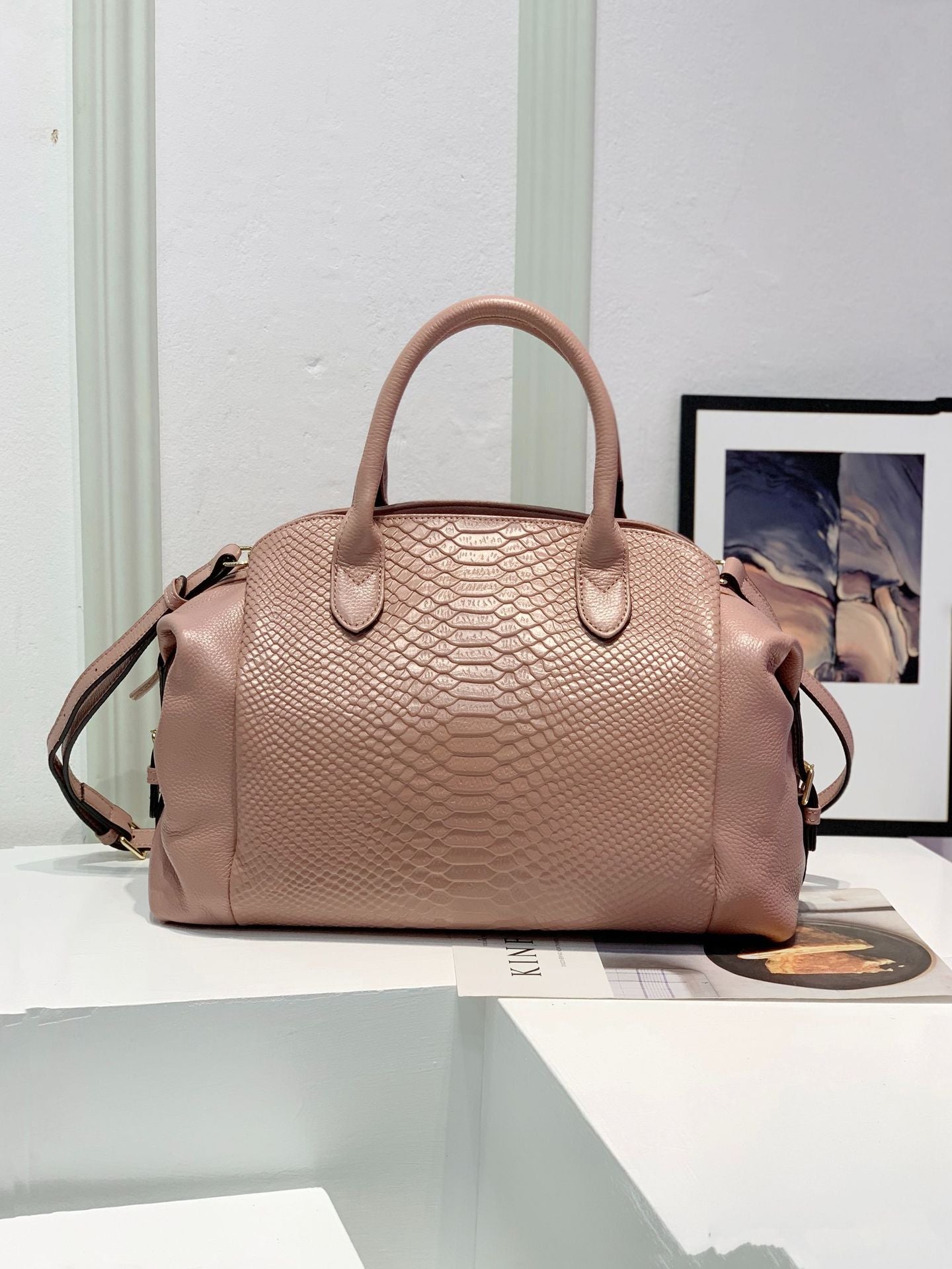 Women's Genuine Leather High-grade Light Luxury Crocodile Handbags