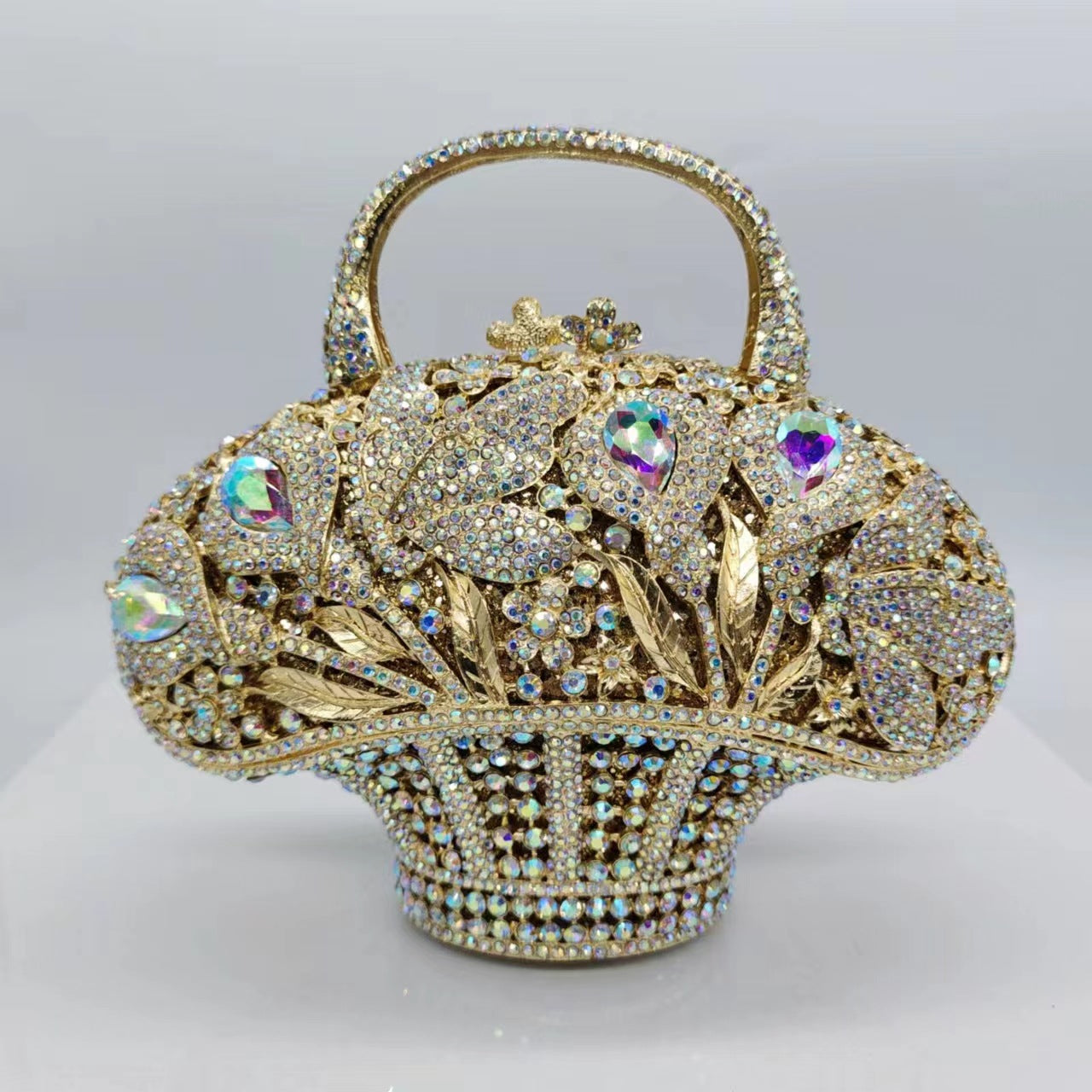 Women's Attractive Diamond Banquet Full Clutch Evening Bags