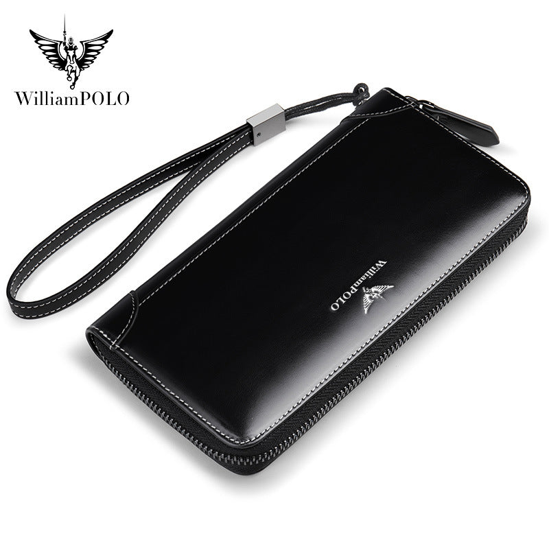 Men's Emperor Paul Genuine Leather Long Zip Men's Handbags
