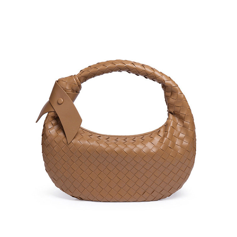 Women's Woven Fashion Knotted Round Large Capacity Handbags