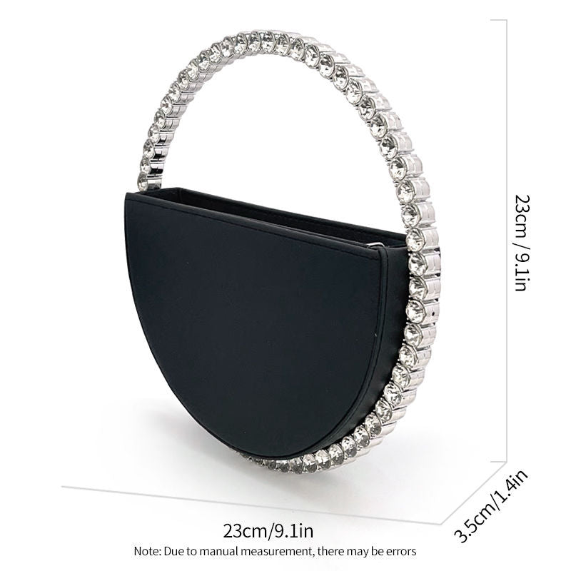 Round Crystal Shiny Clutch Little Fairy Evening Bags